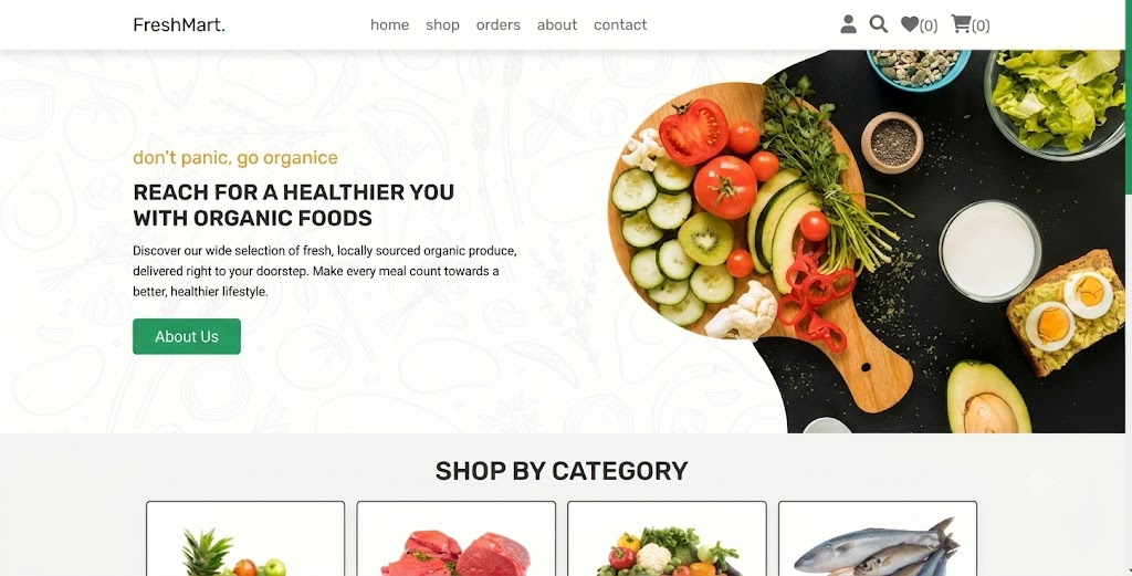 FreshMart — real website screenshot