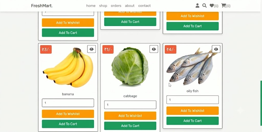 FreshMart — real website screenshot